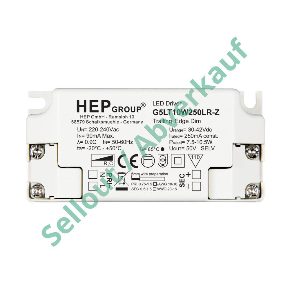 G5LT 10W 250/700 mA LR-Z Phase-Dimmable |