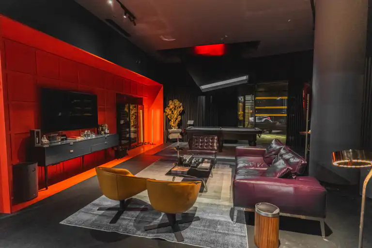 cosy living room lighting with remote control